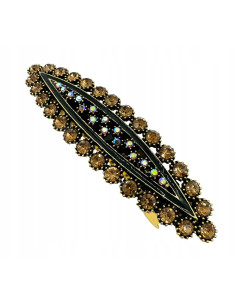 Klamra Francuska do włosów z CYRKONIAMI STARE ZŁOTO...