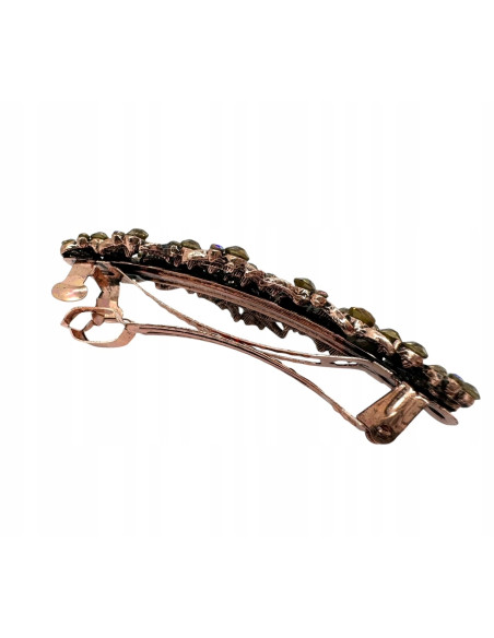 Klamra Francuska do włosów z CYRKONIAMI Lolita Accessories KOLOR MIEDZIANY