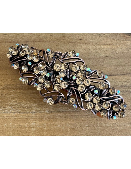 Klamra Francuska do włosów z CYRKONIAMI Lolita Accessories KOLOR MIEDZIANY