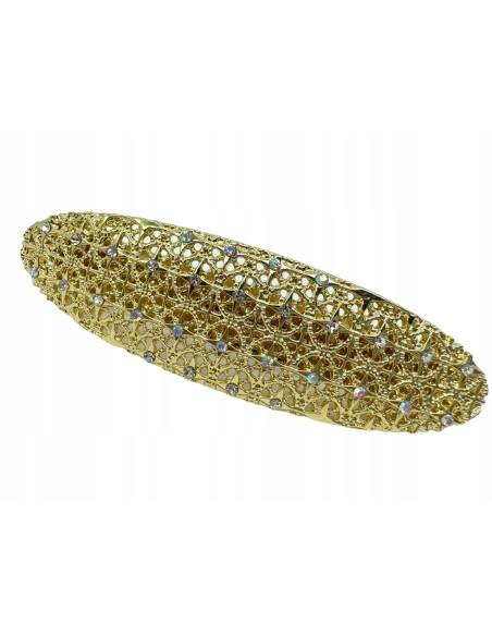 Klamra Francuska do włosów z CYRKONIAMI ZŁOTA Lolita Accessories