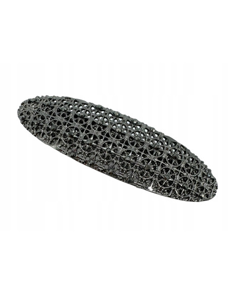 Klamra Francuska do włosów z CYRKONIAMI GRAFITOWA Lolita Accessories