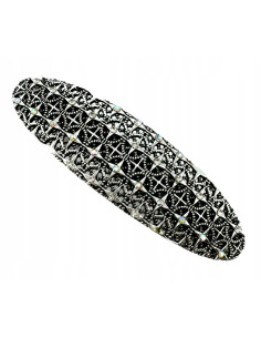 Klamra Francuska do włosów z CYRKONIAMI SREBRNA Lolita...