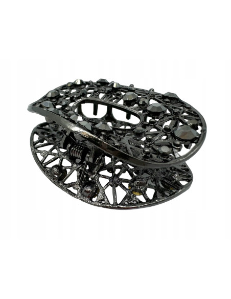 Klamra szczękowa AŻUROWA do włosów GRAFIT Lolita Accessories