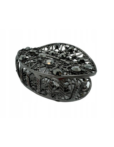 Klamra szczękowa AŻUROWA do włosów GRAFIT...