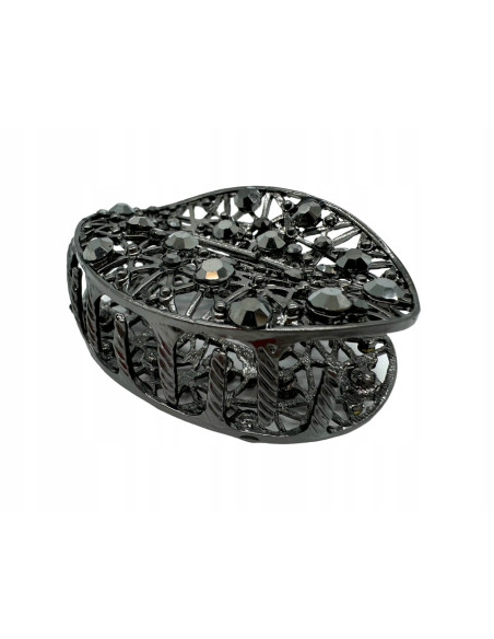 Klamra szczękowa AŻUROWA do włosów GRAFIT Lolita Accessories