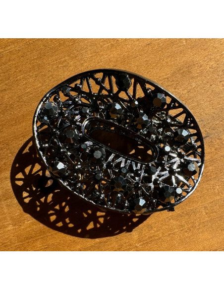 Klamra szczękowa AŻUROWA do włosów GRAFIT Lolita Accessories