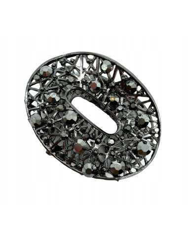 Klamra szczękowa AŻUROWA do włosów GRAFIT...