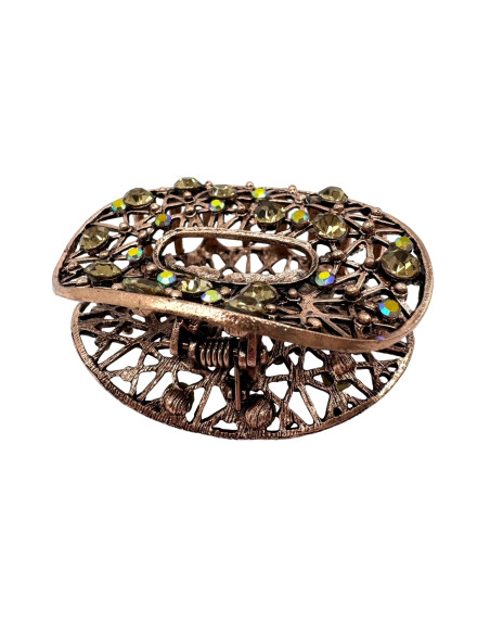 Klamra szczękowa AŻUROWA do włosów MIEDZIANY Lolita Accessories