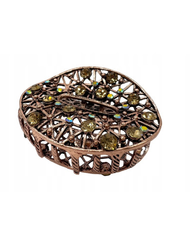 Klamra szczękowa AŻUROWA do włosów MIEDZIANY...