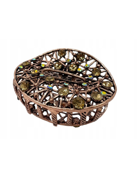 Klamra szczękowa AŻUROWA do włosów MIEDZIANY Lolita Accessories