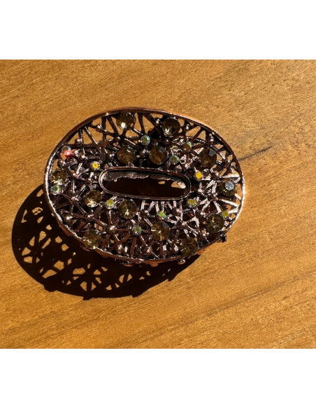 Klamra szczękowa AŻUROWA do włosów MIEDZIANY Lolita Accessories