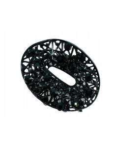 Klamra szczękowa AŻUROWA do włosów CZARNA Lolita... 2