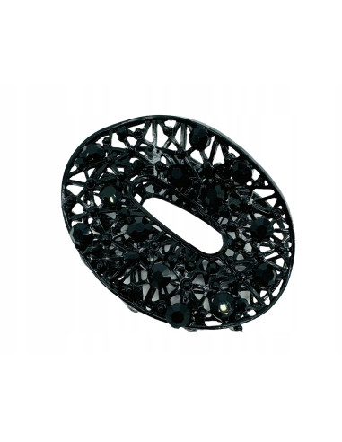 Klamra szczękowa AŻUROWA do włosów CZARNA...