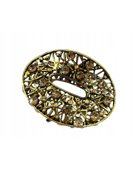 Klamra szczękowa AŻurowa do włosów Lolita Accessories złota z cyrkoniami