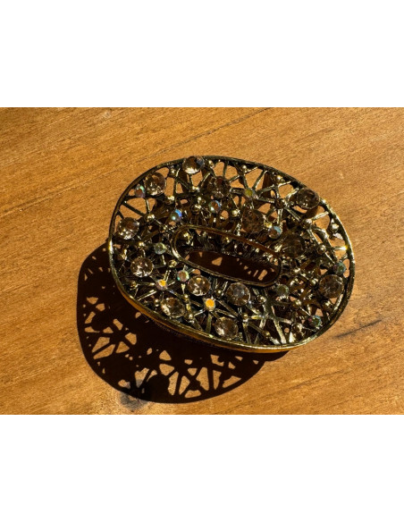 Klamra szczękowa AŻurowa do włosów Lolita Accessories złota z cyrkoniami