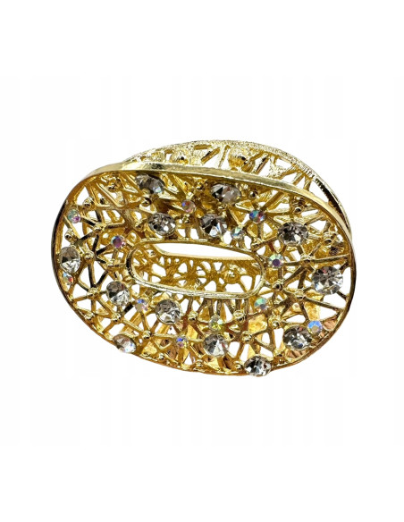 Klamra szczękowa AŻurowa do włosów Lolita Accessories złota z cyrkoniami