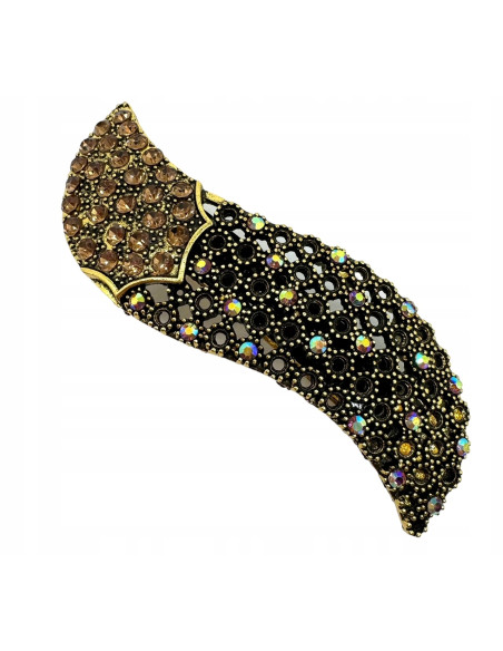 Klamra Francuska do włosów z CYRKONIAMI STARE ZŁOTO Lolita Accessories