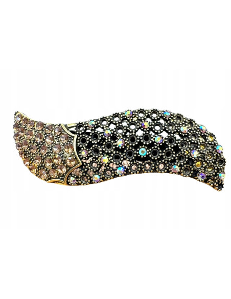 Klamra Francuska do włosów z CYRKONIAMI STARE ZŁOTO Lolita Accessories