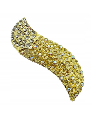 Klamra Francuska do włosów z CYRKONIAMI ZŁOTA Lolita Accessories