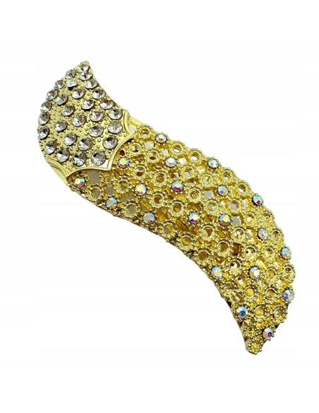 Klamra Francuska do włosów z CYRKONIAMI ZŁOTA Lolita Accessories