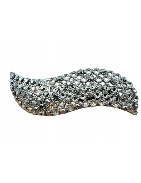 Klamra Francuska do włosów z CYRKONIAMI SREBRNA Lolita Accessories