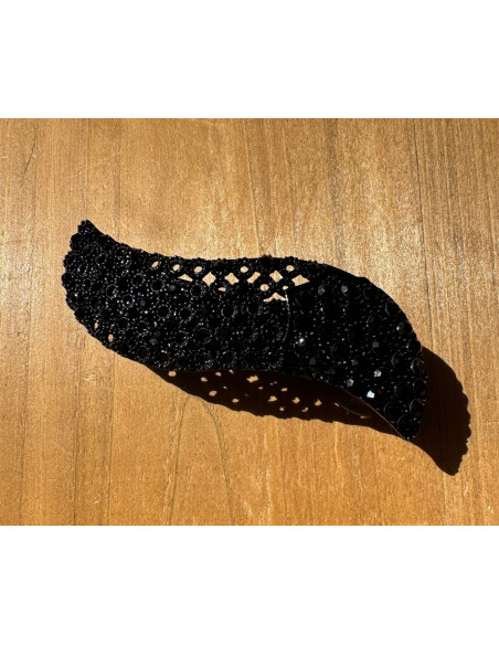 Klamra Francuska do włosów z CYRKONIAMI CZARNA Lolita Accessories