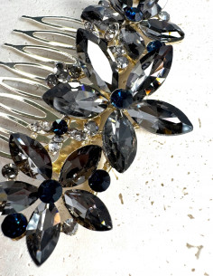 GRZEBIEŃ wsuwany do włosów wtykowy ozdobny diamenty... 2