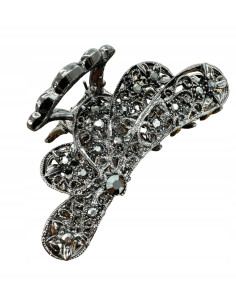 Klamra szczękowa AŻUROWA do włosów GRAFIT Lolita Accessories