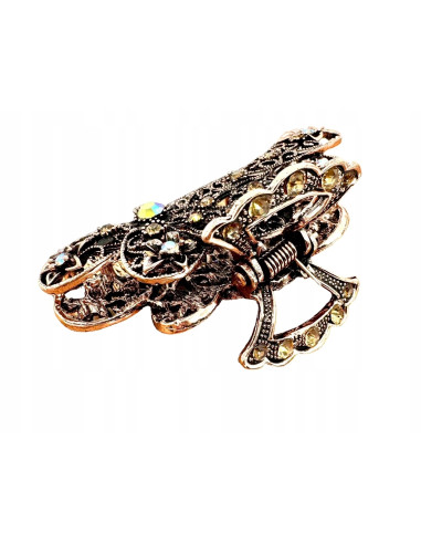 Klamra szczękowa AŻUROWA do włosów MIEDZIANY...