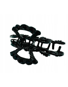 Klamra szczękowa AŻUROWA do włosów CZARNA Lolita... 2