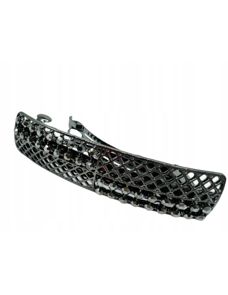 Klamra Francuska z kamieniami AŻUROWA GRAFITOWA Lolita Accessories