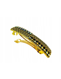 Klamra Francuska z kamieniami AŻUROWA stare złoto Lolita... 2