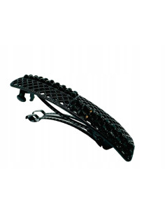 Klamra Francuska z kamieniami cyrkonie AŻUROWA CZARNY... 2