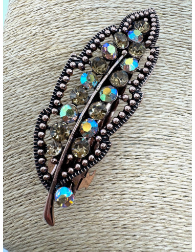 Klamra Francuska z kamieniami cyrkonie...