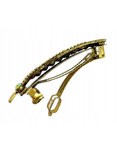 Klamra Francuska z kamieniami cyrkonie STARE...