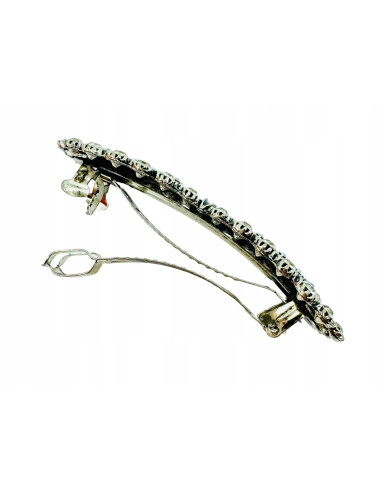 Klamra Francuska z kamieniami SREBRNA KOKARDKA...