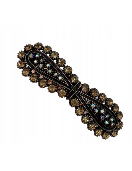 Klamra Francuska z kamieniami MIEDZIANA KOKARDKA Lolita Accessories