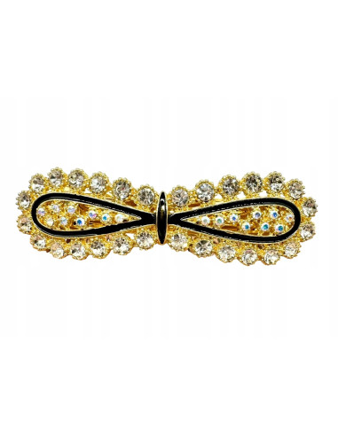 Klamra Francuska z kamieniami ZŁOTA KOKARDKA...