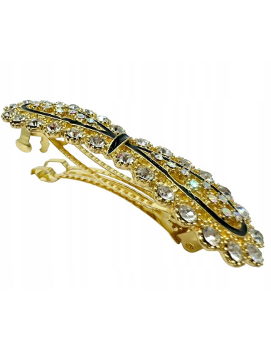 Klamra Francuska z kamieniami ZŁOTA KOKARDKA...