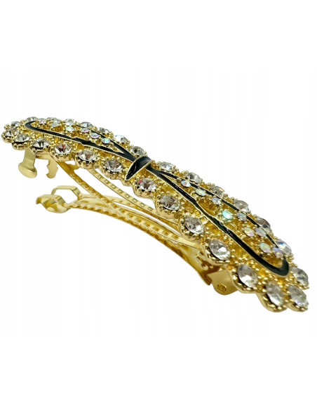 Klamra Francuska z kamieniami ZŁOTA KOKARDKA Lolita Accessories