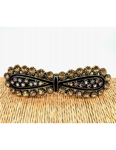 Klamra Francuska z kamieniami STARE ZŁOTO...