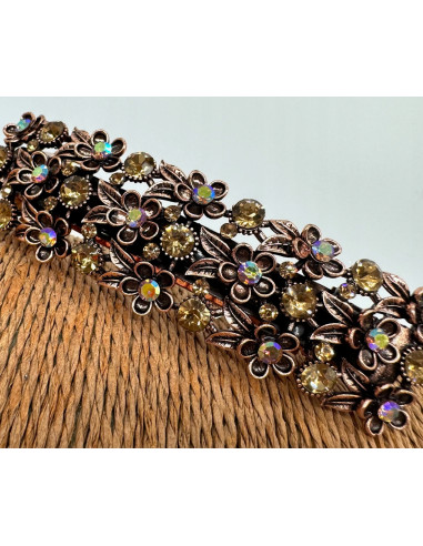 Klamra Francuska z kamieniami cyrkonie...