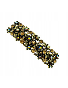 Klamra Francuska z kamieniami cyrkonie ZŁOTE KWIATKI...