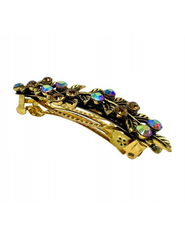 Klamra Francuska z kamieniami cyrkonie STARE...