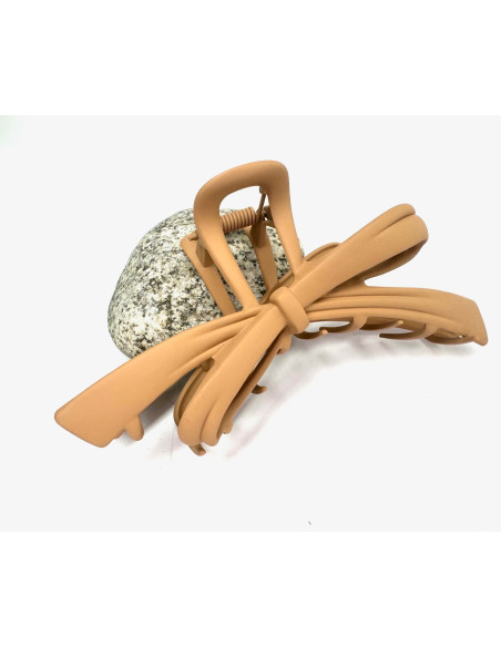 Klamra do włosów brązowa Kokarda kolory Nude Lolita Accessories