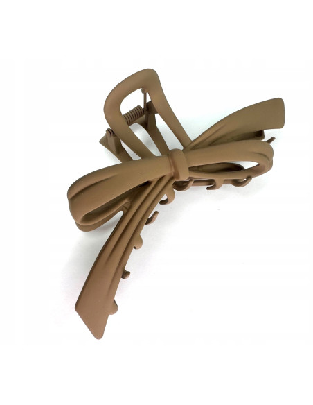 Klamra do włosów brązowa Kokarda kolory Nude Lolita Accessories