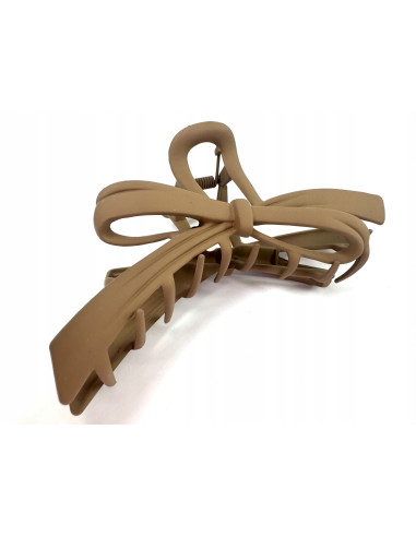 Klamra do włosów brązowa Kokarda kolory Nude...