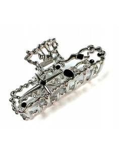 Metalowa Klamra do włosów Lolita Accessories srebrny z... 2