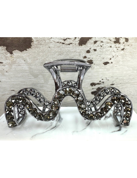 Metalowa Klamra do włosów Duży Lolita Accessories Grafitowa