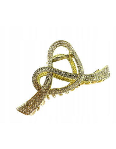 Klamra metalowa do włosów Lolita Accessories złota z cyrkoniami Precel